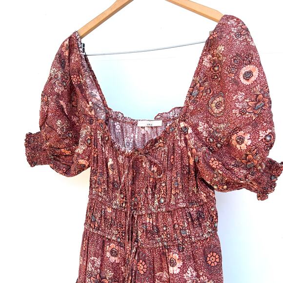 Ulla Johnson Juniper Mini Dress Prairie Cottage Milkmaid Rosebud Crimson Red 0 - Picture 12 of 12